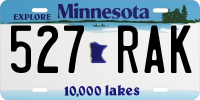 MN license plate 527RAK