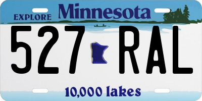 MN license plate 527RAL