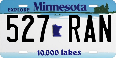 MN license plate 527RAN