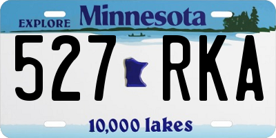 MN license plate 527RKA