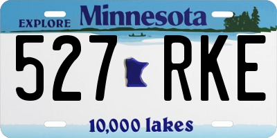 MN license plate 527RKE