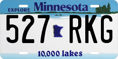MN license plate 527RKG