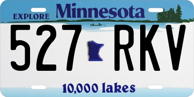 MN license plate 527RKV