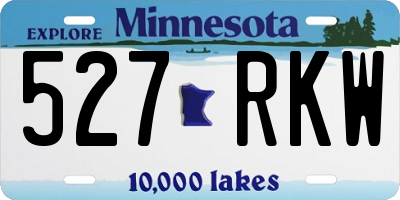 MN license plate 527RKW