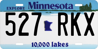 MN license plate 527RKX