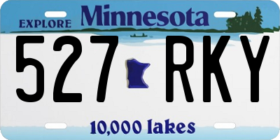 MN license plate 527RKY