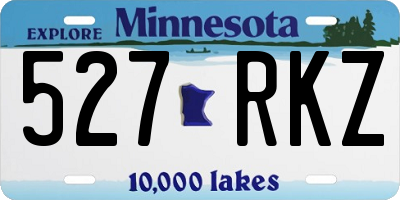 MN license plate 527RKZ