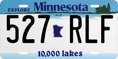 MN license plate 527RLF