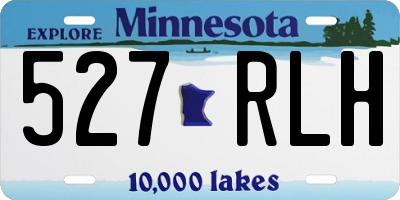 MN license plate 527RLH