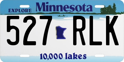 MN license plate 527RLK