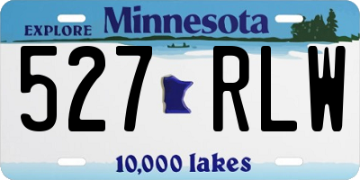 MN license plate 527RLW