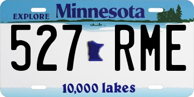MN license plate 527RME
