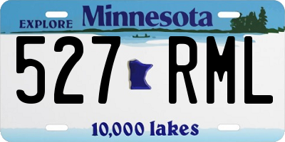 MN license plate 527RML