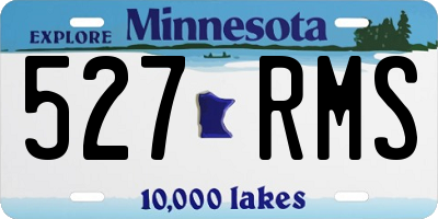 MN license plate 527RMS