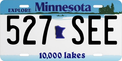 MN license plate 527SEE