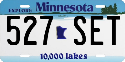 MN license plate 527SET
