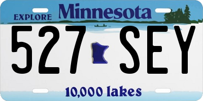 MN license plate 527SEY