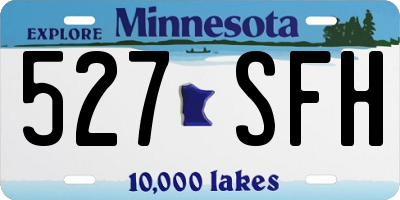 MN license plate 527SFH