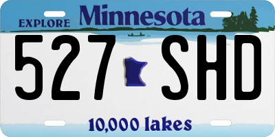 MN license plate 527SHD