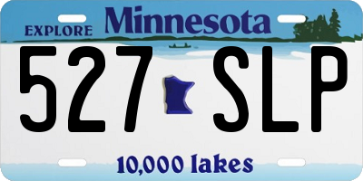 MN license plate 527SLP