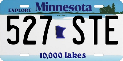 MN license plate 527STE