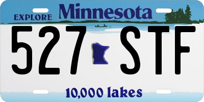 MN license plate 527STF