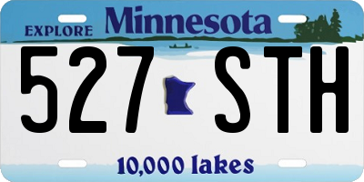 MN license plate 527STH