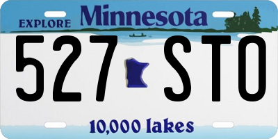 MN license plate 527STO