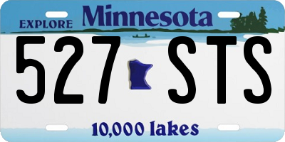 MN license plate 527STS