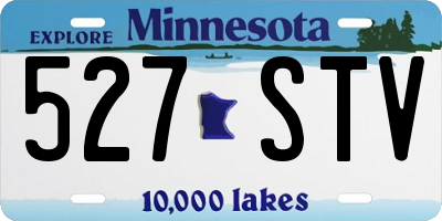 MN license plate 527STV
