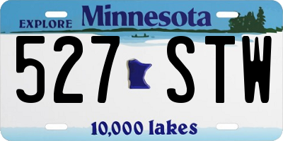 MN license plate 527STW