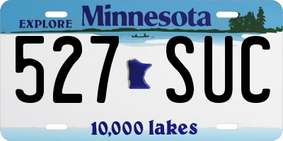 MN license plate 527SUC