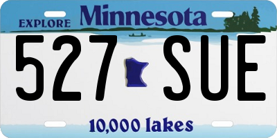 MN license plate 527SUE