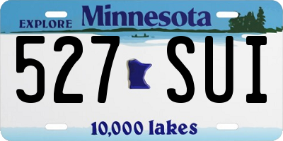 MN license plate 527SUI