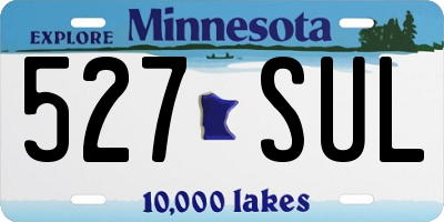 MN license plate 527SUL