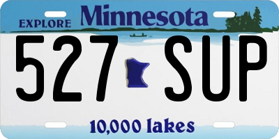 MN license plate 527SUP