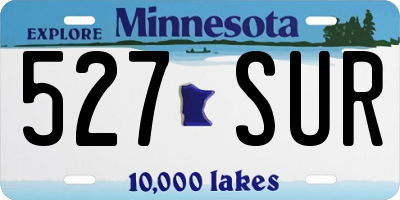 MN license plate 527SUR