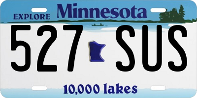 MN license plate 527SUS
