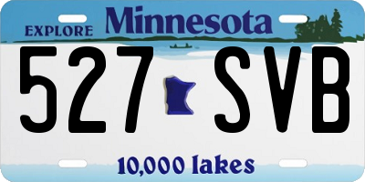MN license plate 527SVB