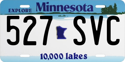 MN license plate 527SVC