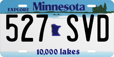 MN license plate 527SVD