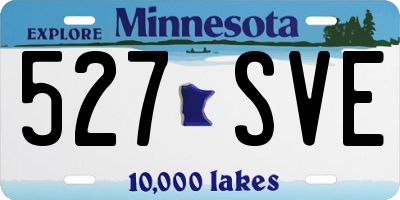 MN license plate 527SVE