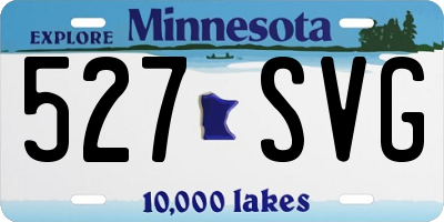 MN license plate 527SVG