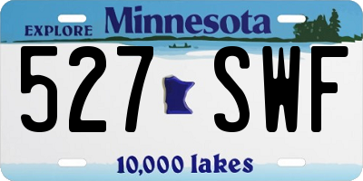 MN license plate 527SWF