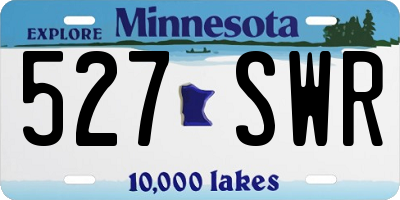 MN license plate 527SWR