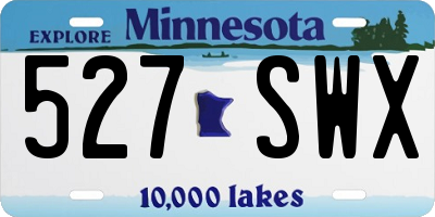 MN license plate 527SWX