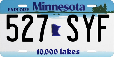 MN license plate 527SYF
