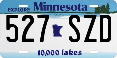 MN license plate 527SZD