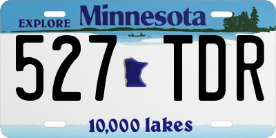 MN license plate 527TDR