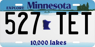 MN license plate 527TET